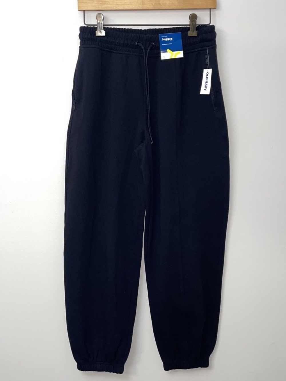 Old Navy Women’s Joggers Small Dynamic Fleece High Rise Black Sweatpants NWT